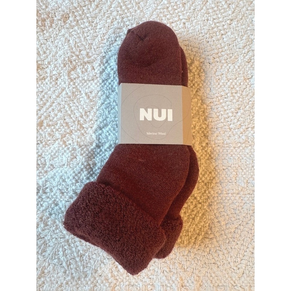 Nui Organics Lounge Socks Rust 4/6y